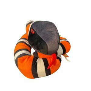 Adventure Planet Earth Safe Snake Plush Orange Black White Coral 63" NWT
